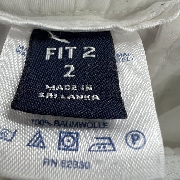 Lands End Womens Shorts 2‎ White Chino Low-Rise Zip Front Pockets - Picture 5 of 11